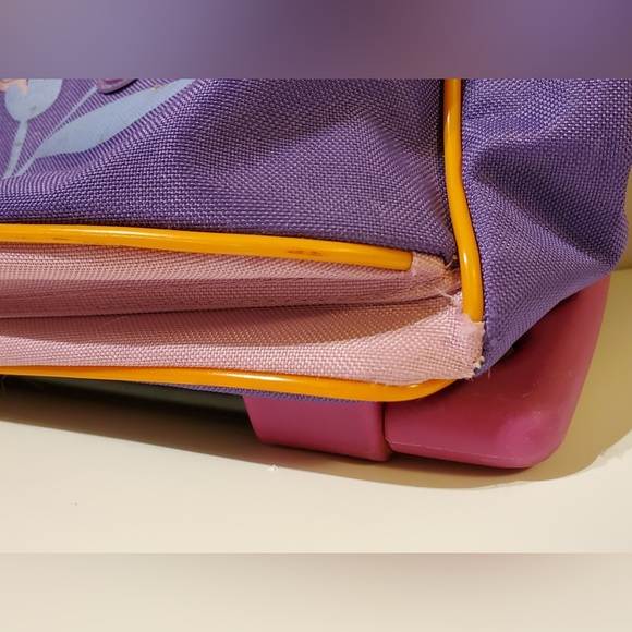 90s BARBIE purple and pink rolling travel tote bag book bag dance bag - Picture 10 of 16